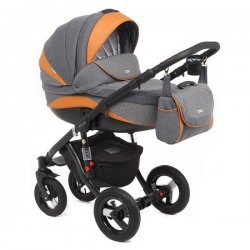 B30 - Детская коляска Adamex Barletta NEW 2 в 1 Ecco кожа 50%